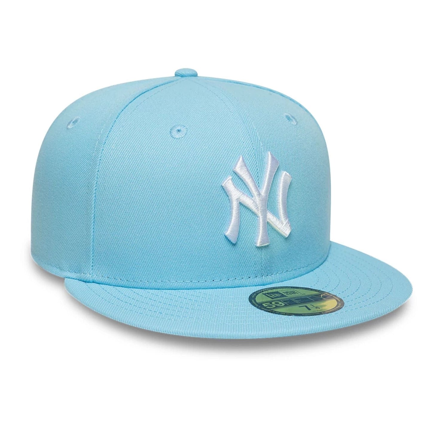 This is a New York Yankees MLB Pastel Blue 59FIFTY Fitted Cap 3