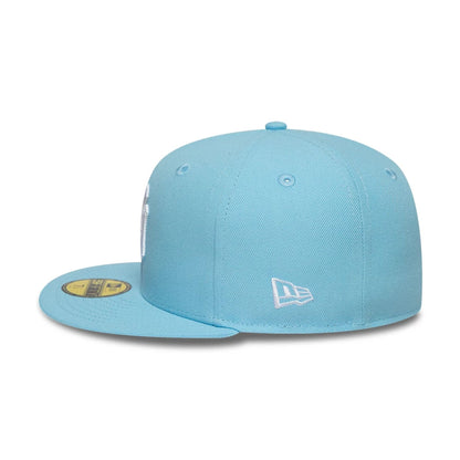 This is a New York Yankees MLB Pastel Blue 59FIFTY Fitted Cap 5