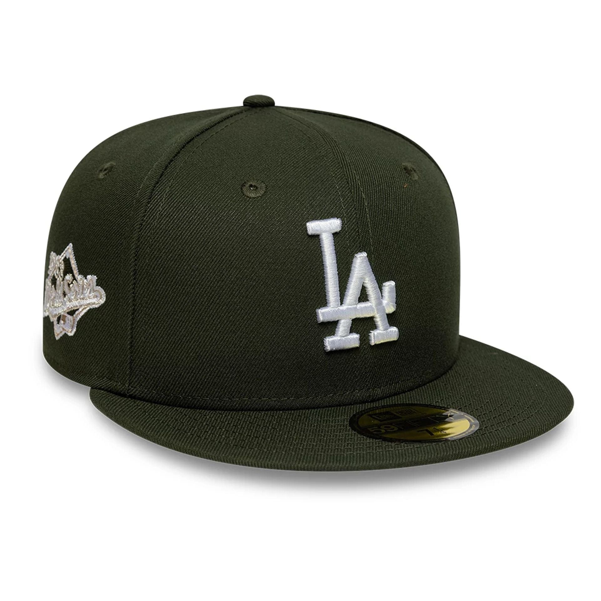 This is a LA Dodgers MLB Dark Green 59FIFTY Fitted Cap 1