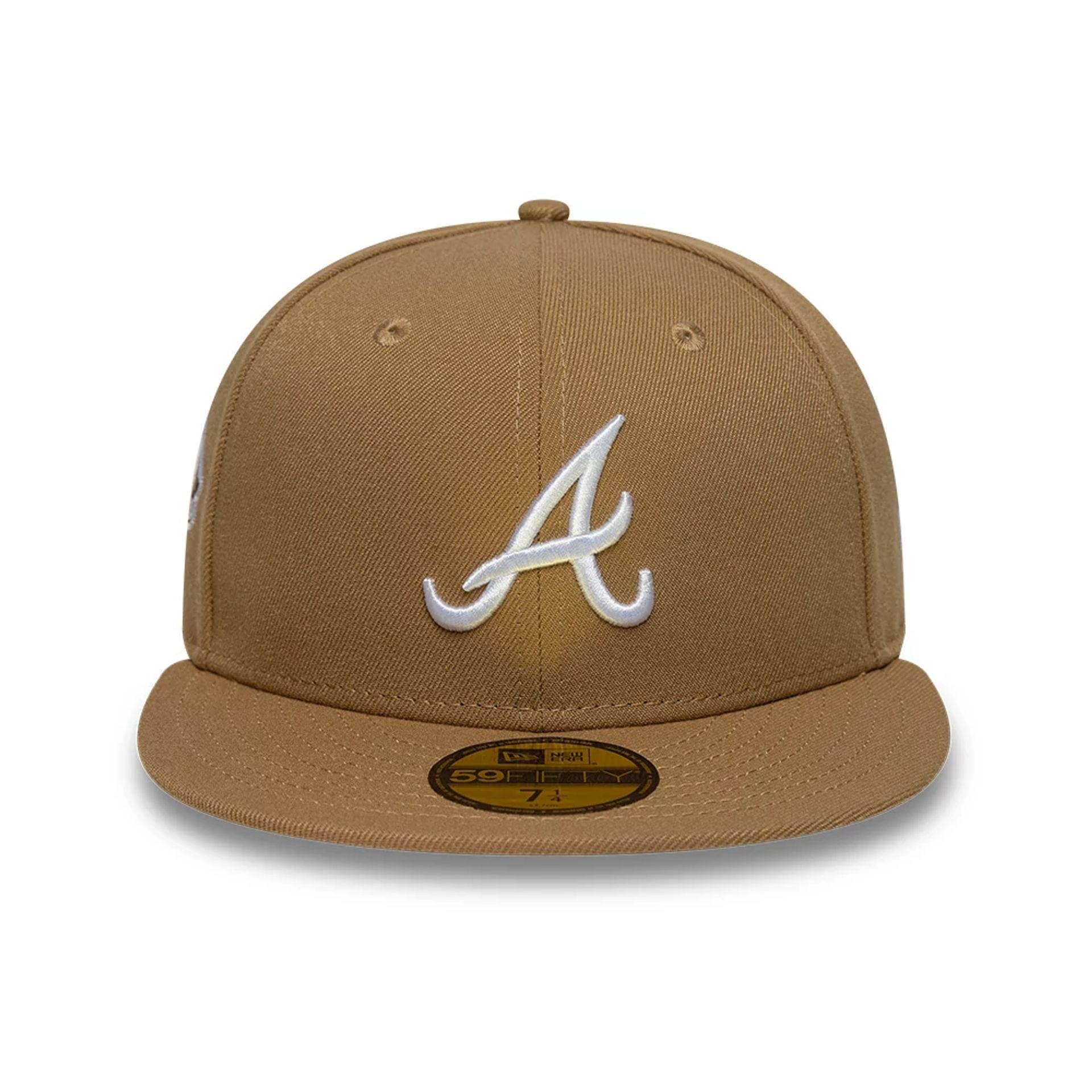 This is a Atlanta Braves MLB Beige 59FIFTY Fitted Cap 2