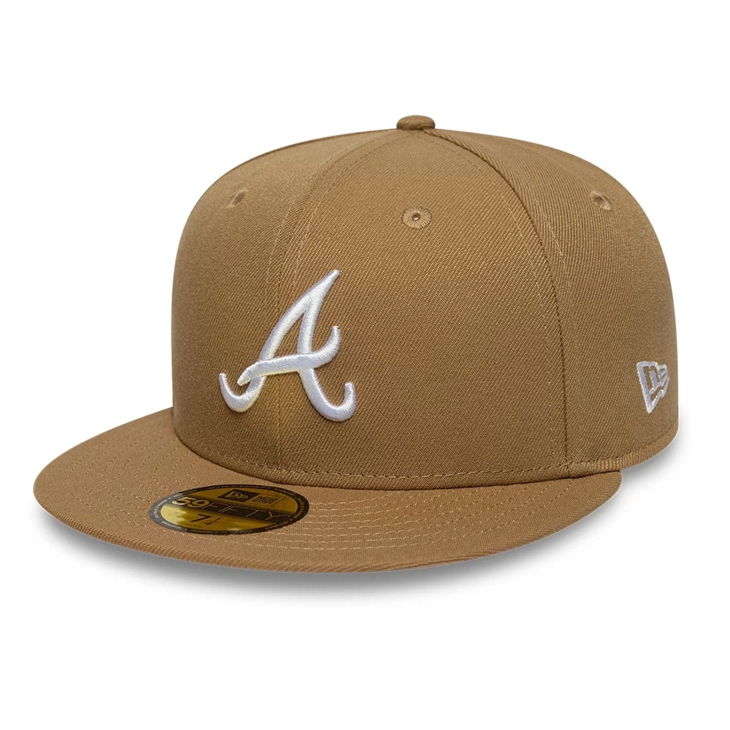 This is a Atlanta Braves MLB Beige 59FIFTY Fitted Cap 3