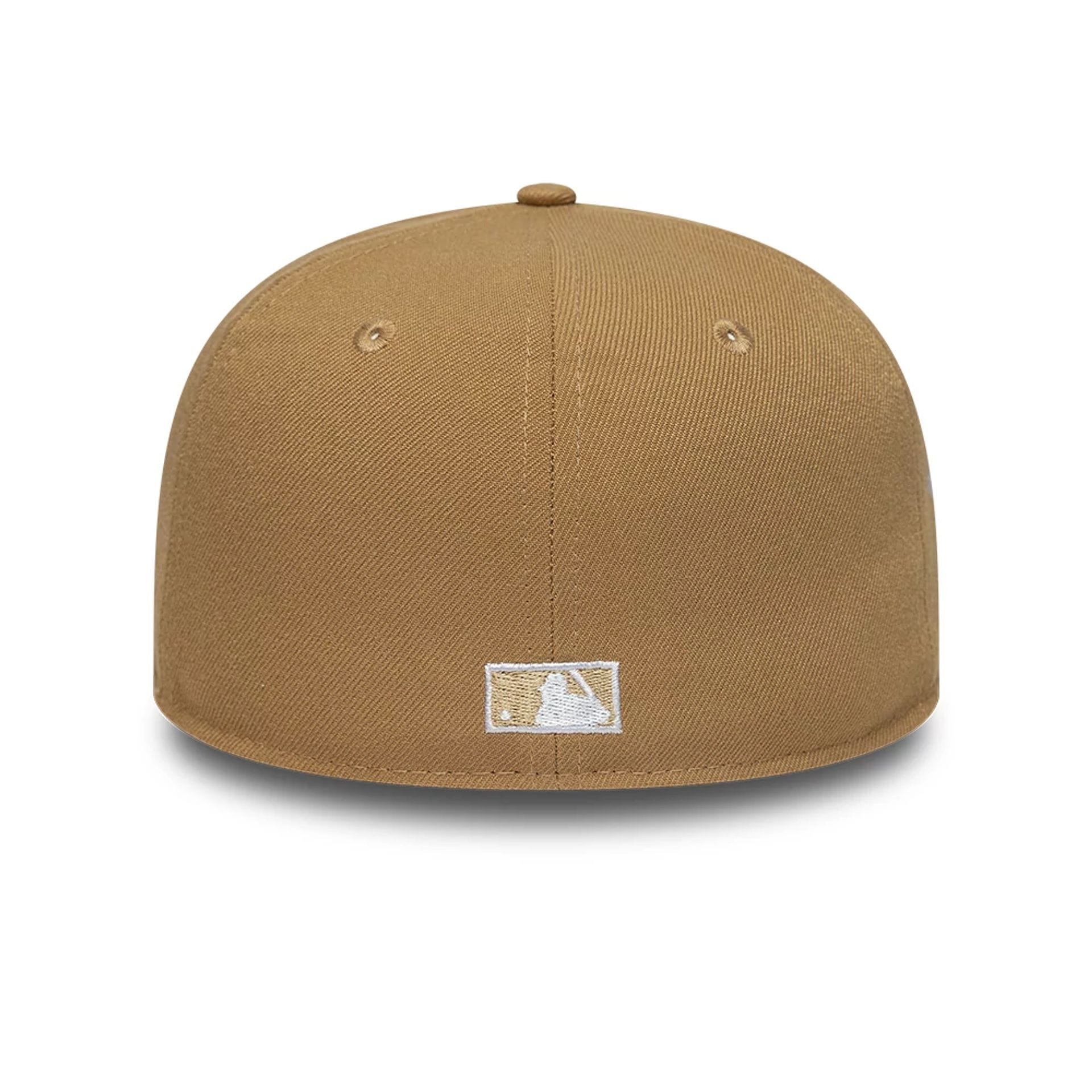 This is a Atlanta Braves MLB Beige 59FIFTY Fitted Cap 6