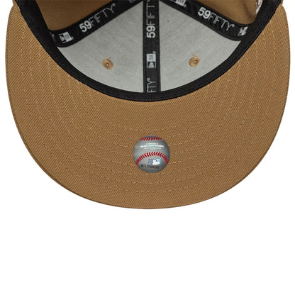 This is a Atlanta Braves MLB Beige 59FIFTY Fitted Cap 7