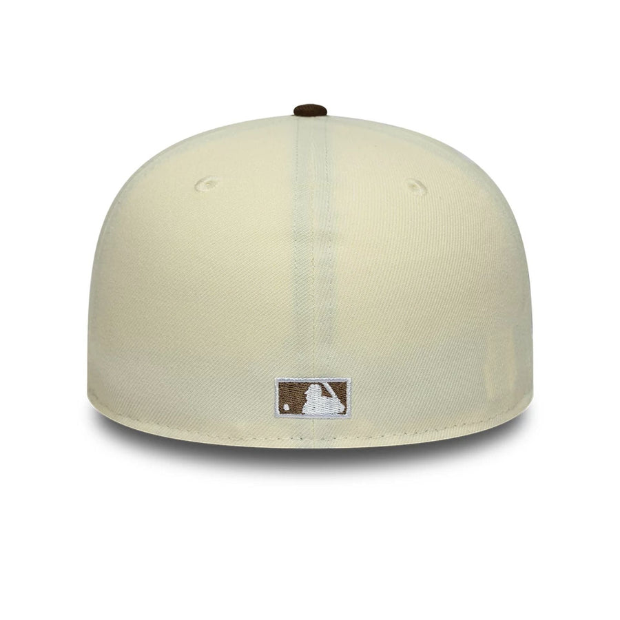 This is a New York Yankees MLB Cream 59FIFTY A-Frame Fitted Cap 7