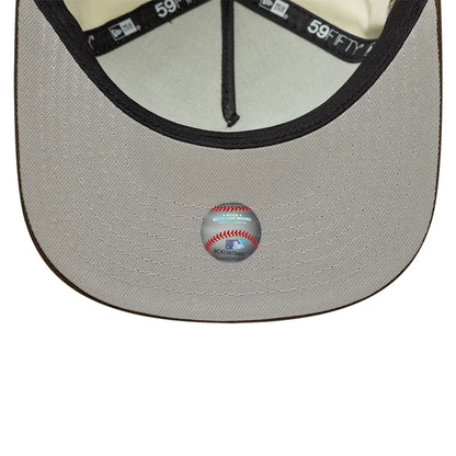 This is a New York Yankees MLB Cream 59FIFTY A-Frame Fitted Cap 2