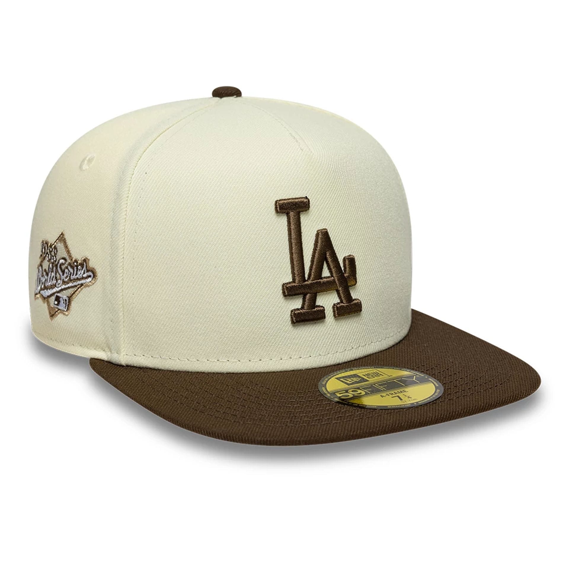 MLB LA Dodgers Cream 59FIFTY A-Frame Fitted Cap | NEC EU