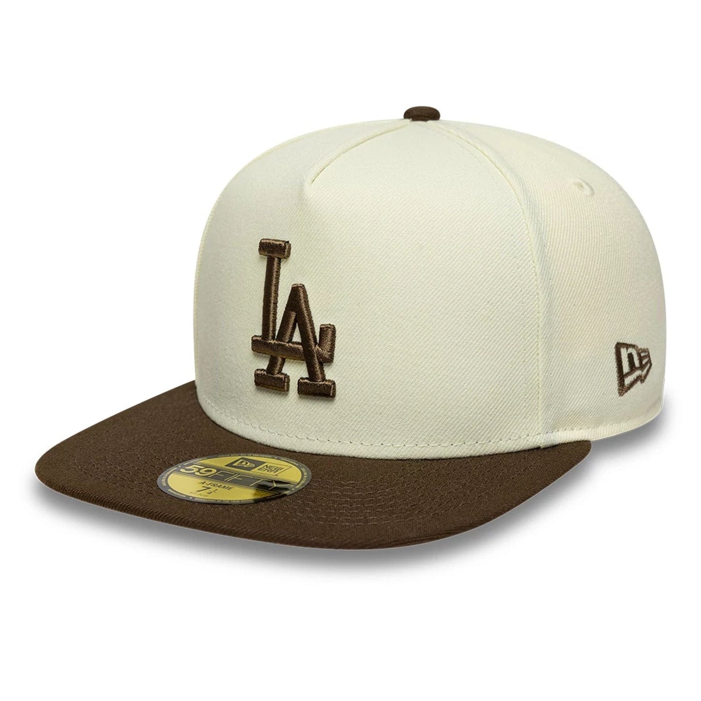 This is a LA Dodgers MLB Cream 59FIFTY A-Frame Fitted Cap 4