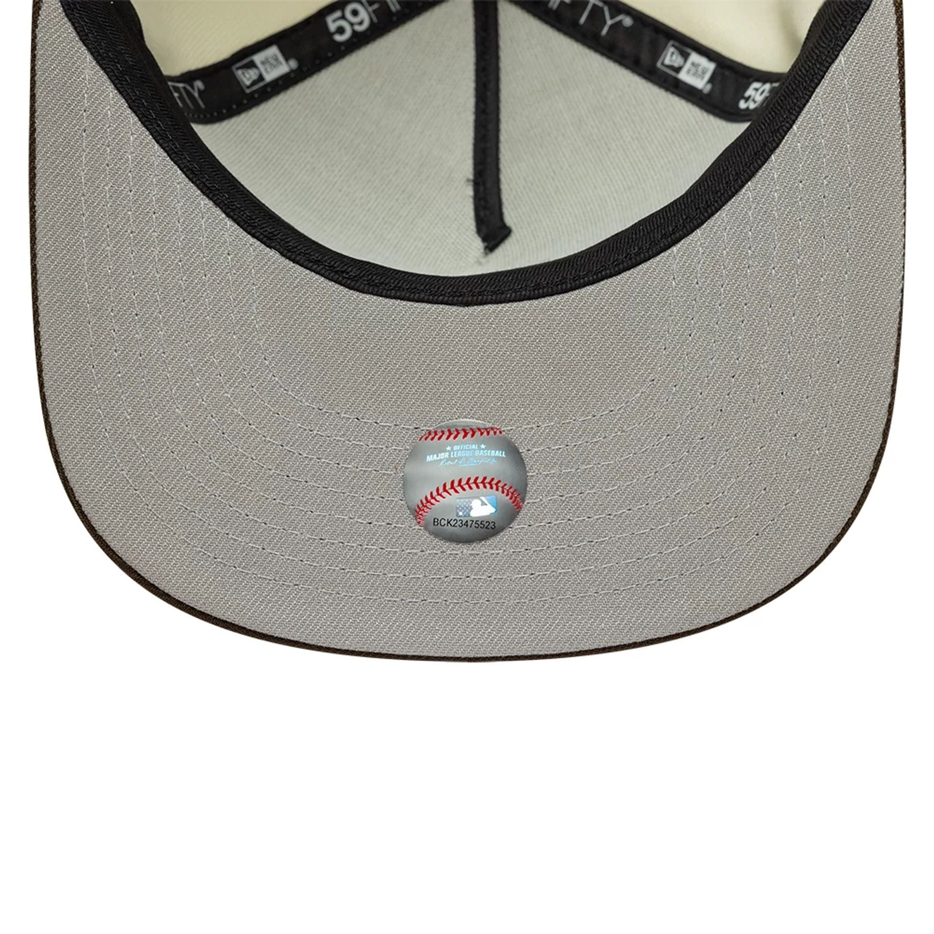 This is a LA Dodgers MLB Cream 59FIFTY A-Frame Fitted Cap 2