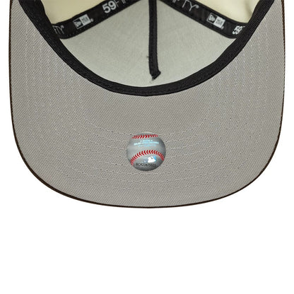 This is a LA Dodgers MLB Cream 59FIFTY A-Frame Fitted Cap 2