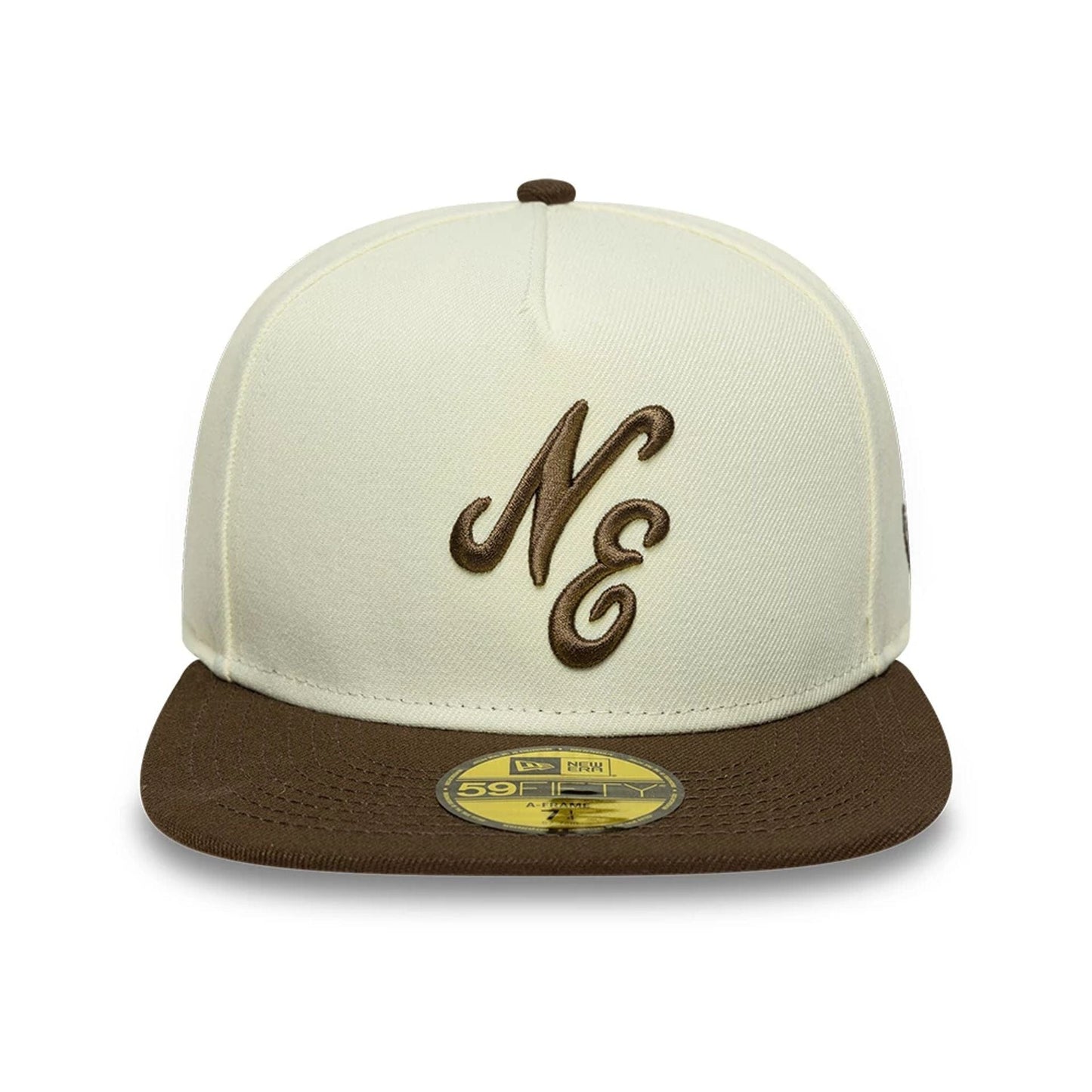This is a  New Era Cream 59FIFTY A-Frame Fitted Cap 3