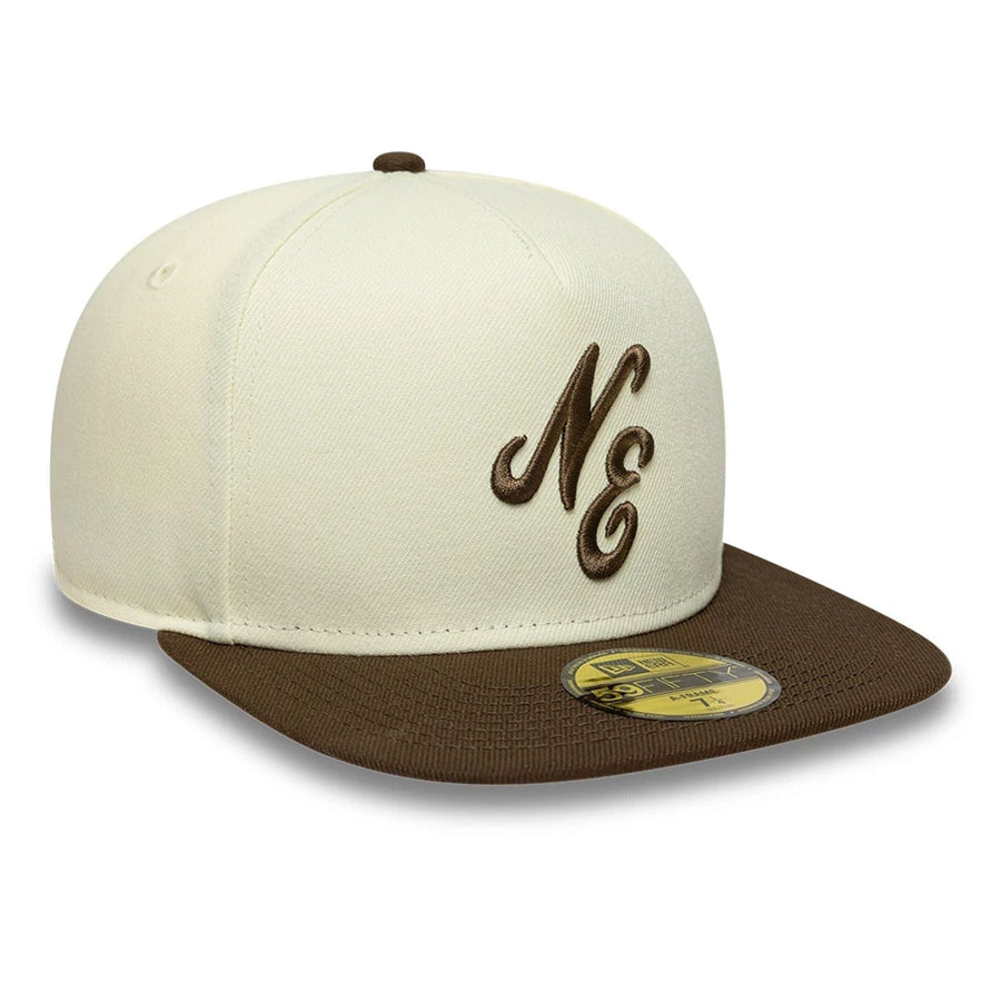This is a  New Era Cream 59FIFTY A-Frame Fitted Cap 4