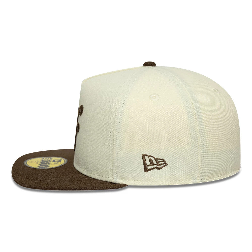 This is a  New Era Cream 59FIFTY A-Frame Fitted Cap 5