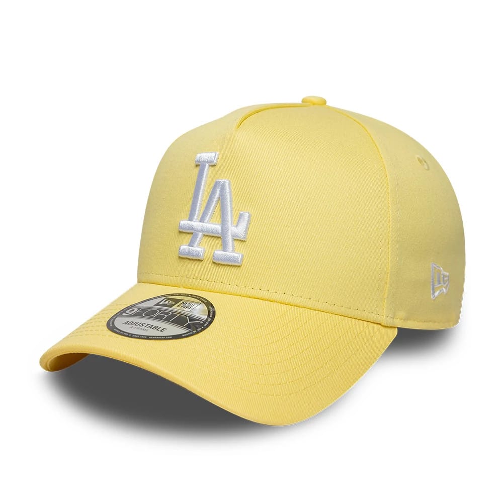 This is a LA Dodgers MLB Yellow 9FORTY A-Frame Adjustable Cap 1