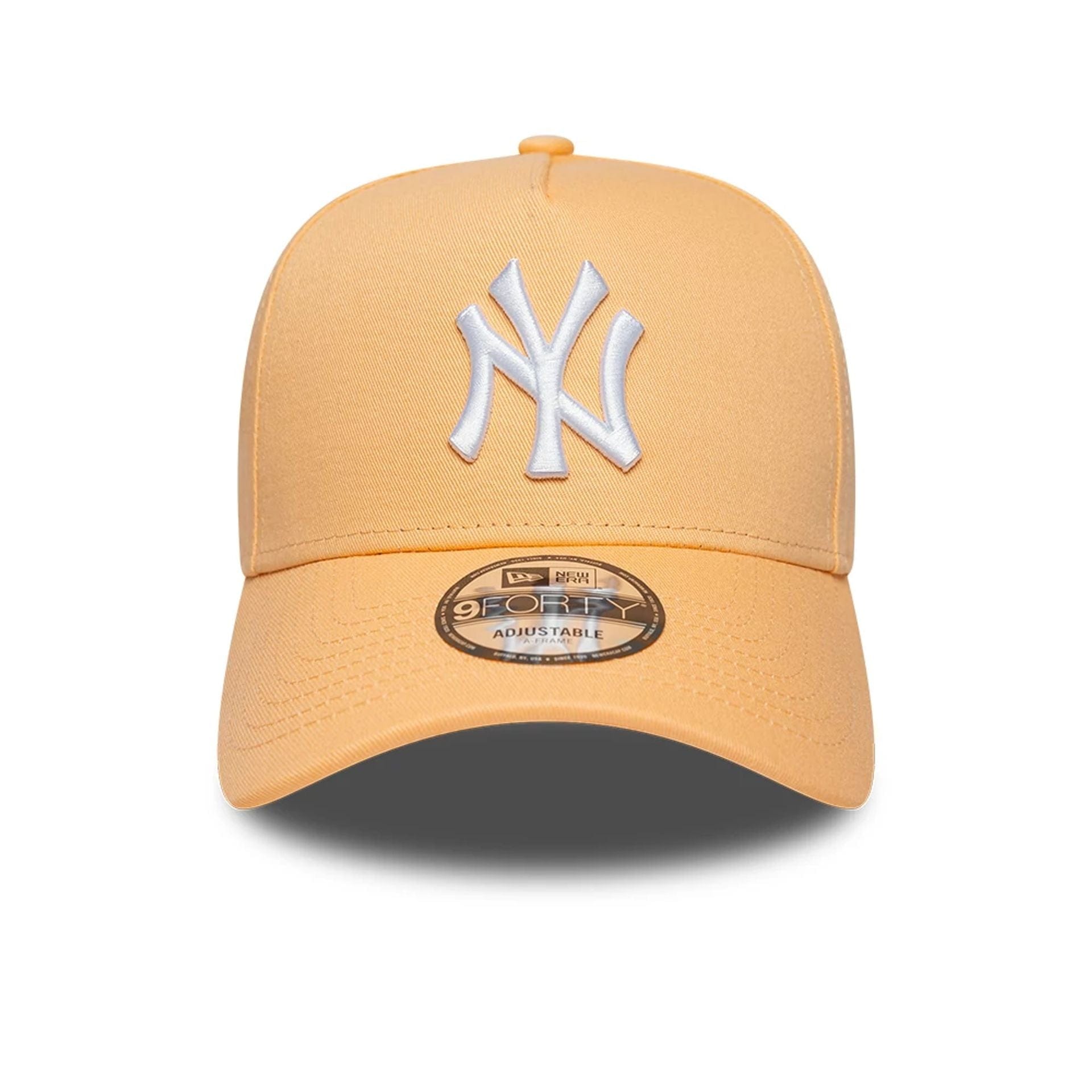 This is a New York Yankees MLB Pastel Orange 9FORTY A-Frame Adjustable Cap 2