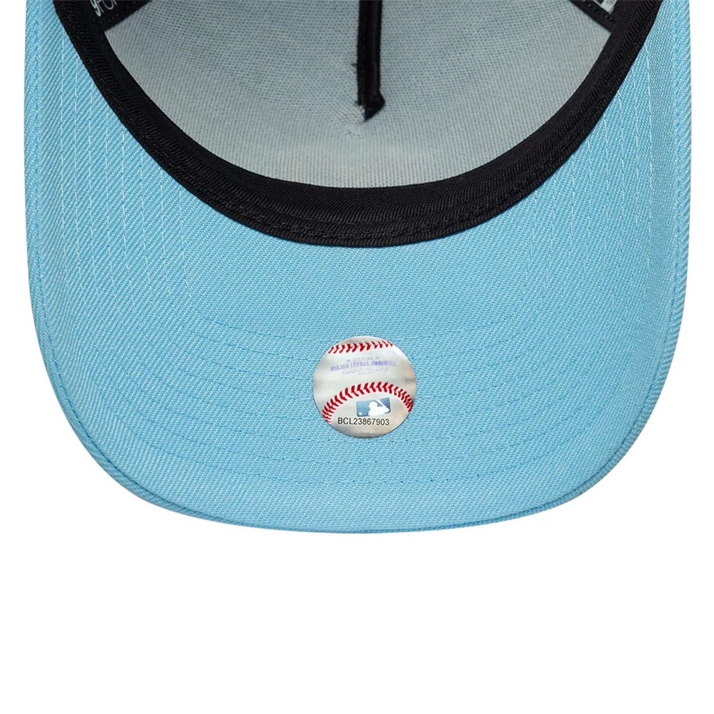 This is a New York Yankees MLB Pastel Blue 9FORTY A-Frame Adjustable Cap 7
