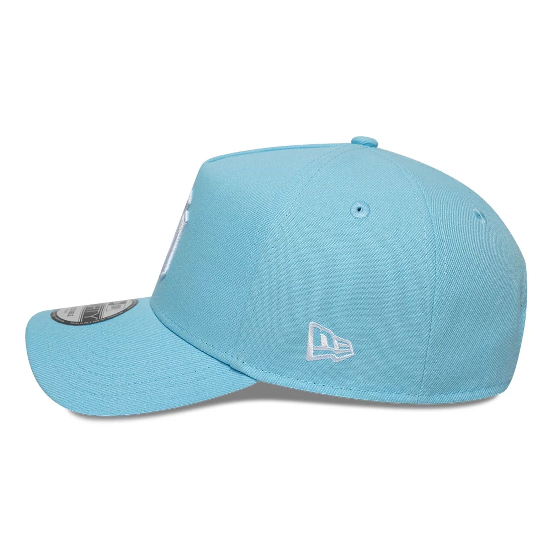 This is a New York Yankees MLB Pastel Blue 9FORTY A-Frame Adjustable Cap 5