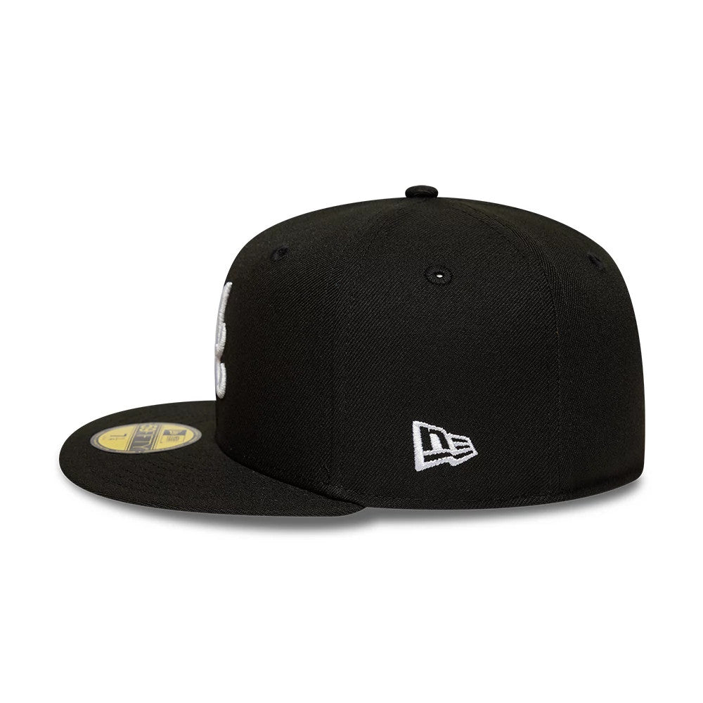 This is a Atlanta Braves MLB Black 59FIFTY Fitted Cap 6