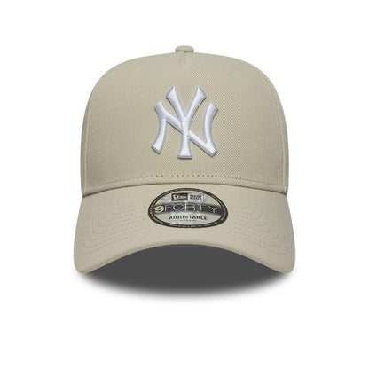 This is a New York Yankees MLB Beige 9FORTY A-Frame Adjustable Cap 2