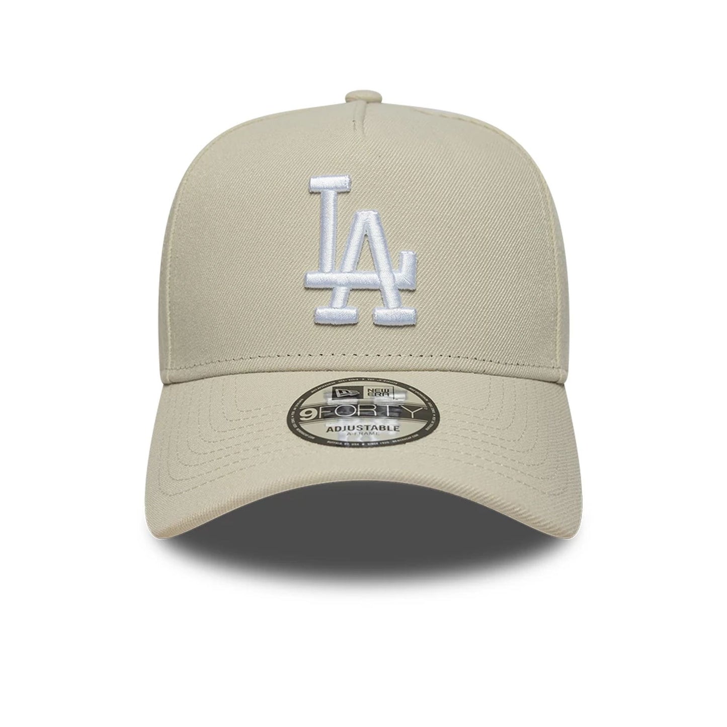 This is a LA Dodgers MLB Beige 9FORTY A-Frame Adjustable Cap 2