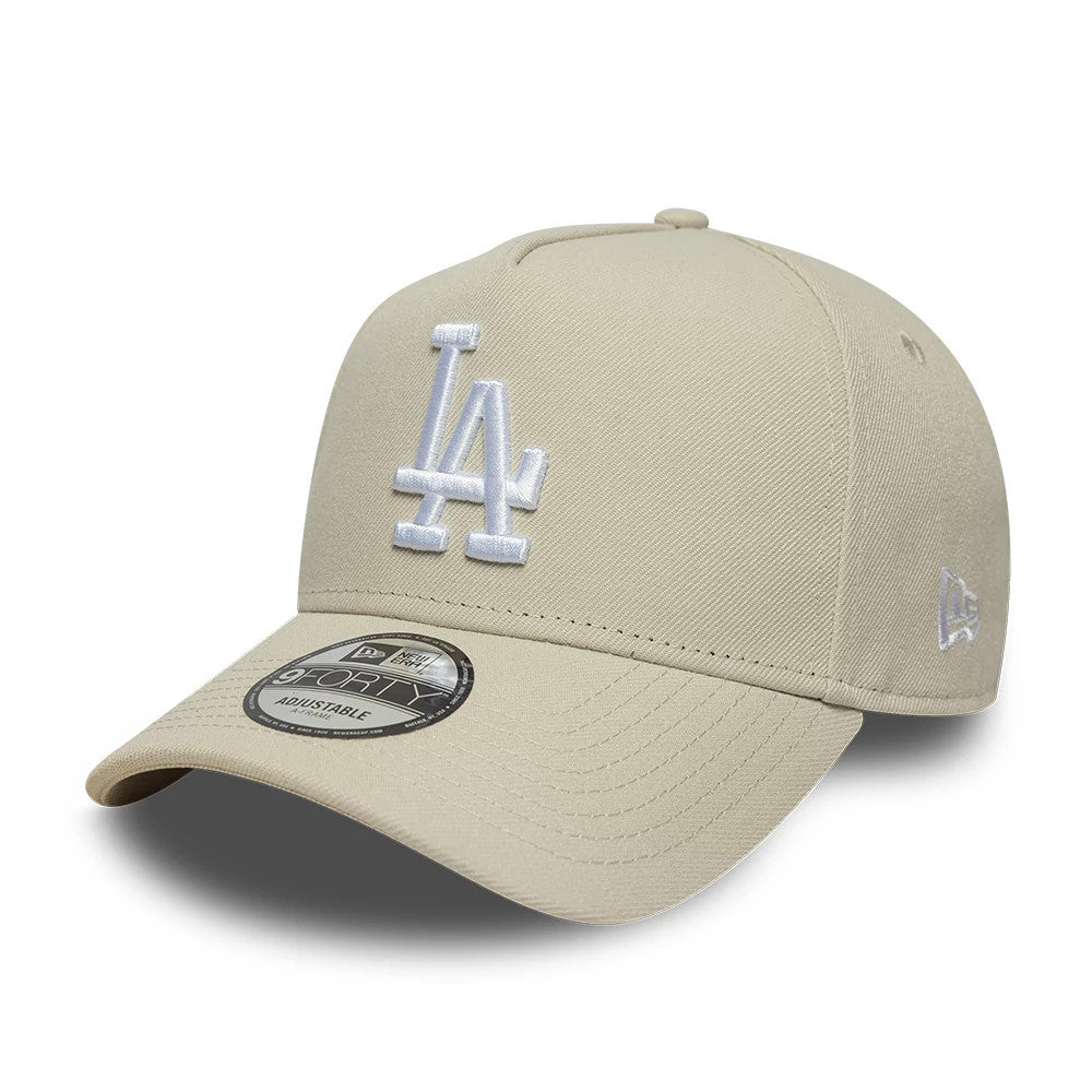 This is a LA Dodgers MLB Beige 9FORTY A-Frame Adjustable Cap 1