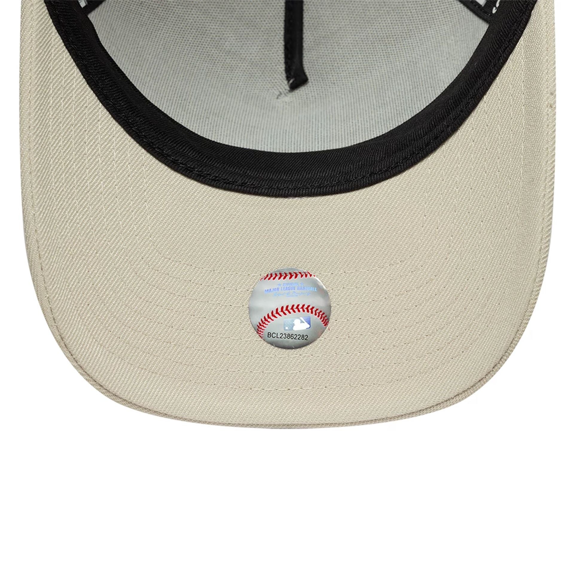 This is a LA Dodgers MLB Beige 9FORTY A-Frame Adjustable Cap 5