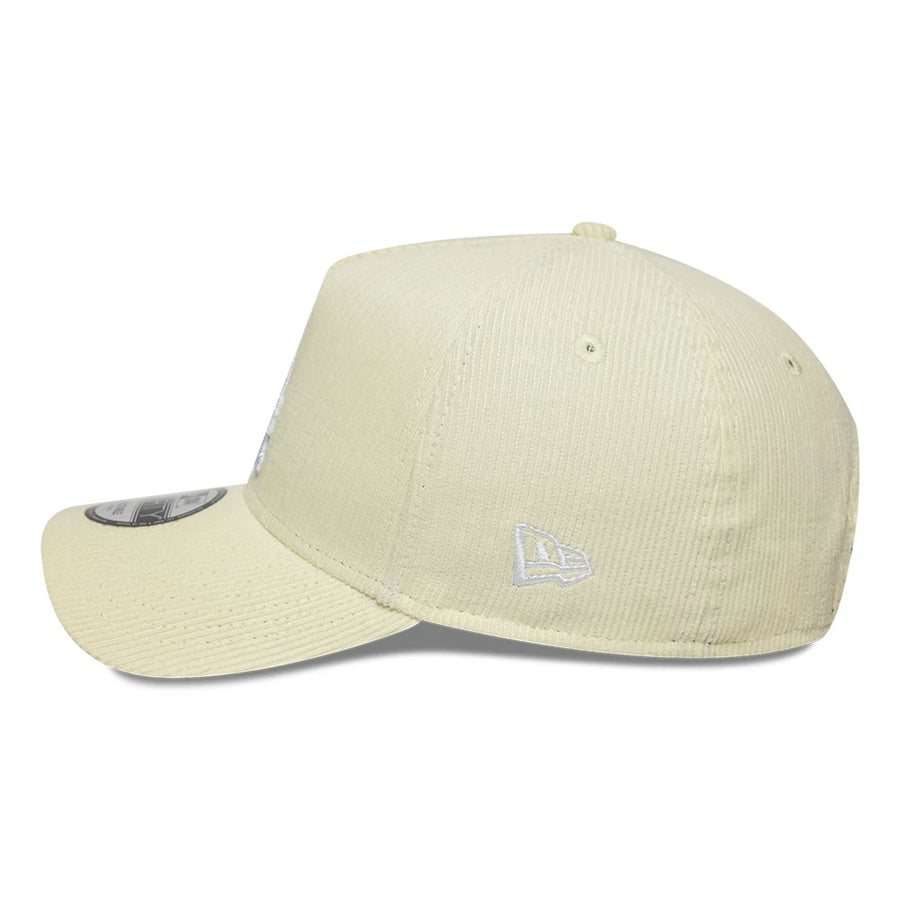 This is a LA Dodgers MLB Cord Cream 9FORTY A-Frame Adjustable Cap 6