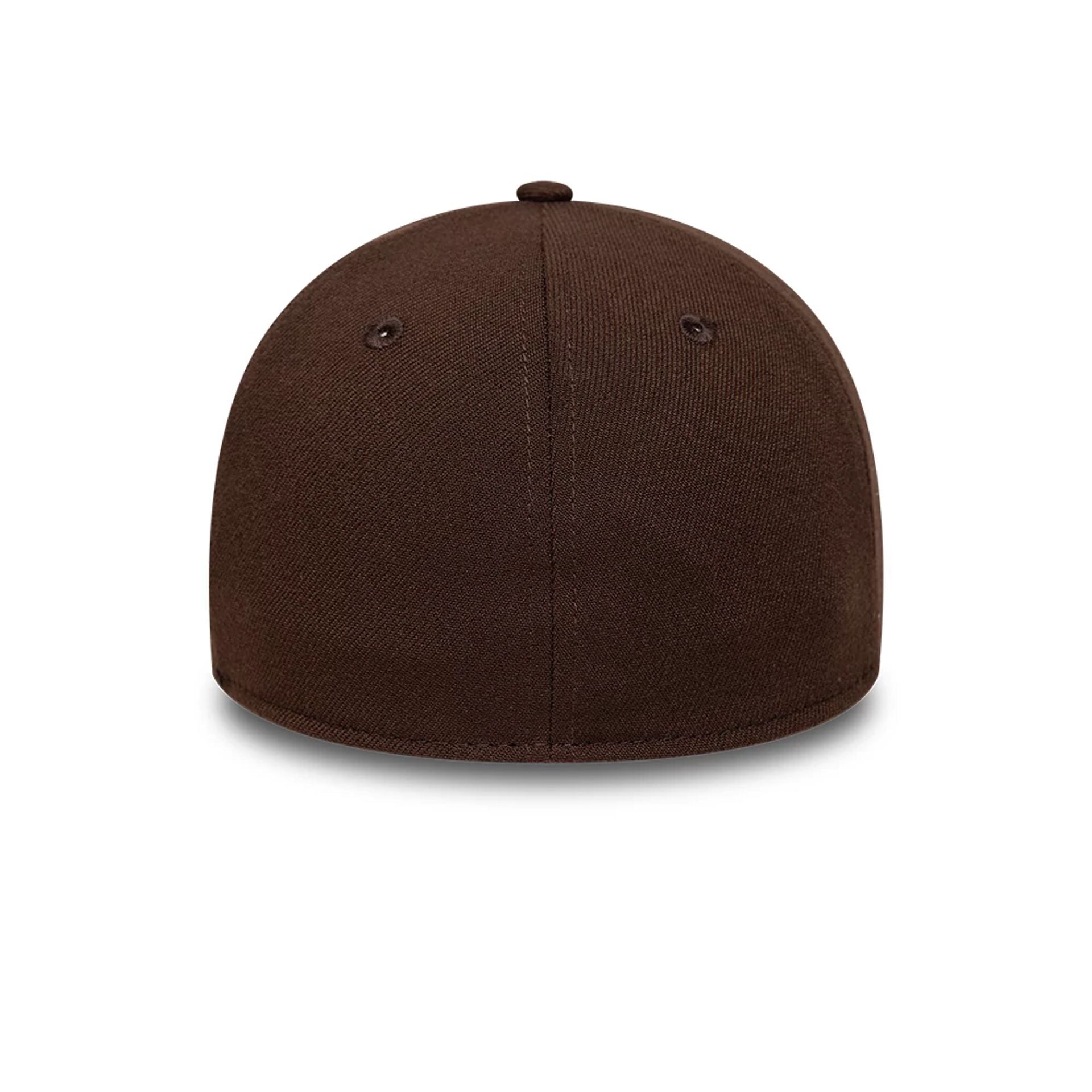 This is a New York Yankees MLB Dark Brown 39THIRTY Stretch Fit Cap 6