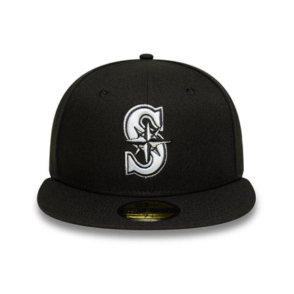 This is a Seattle Mariners MLB Black 59FIFTY Fitted Cap 3