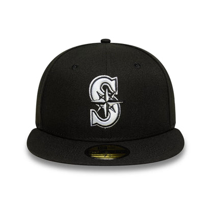 This is a Seattle Mariners MLB Black 59FIFTY Fitted Cap 3