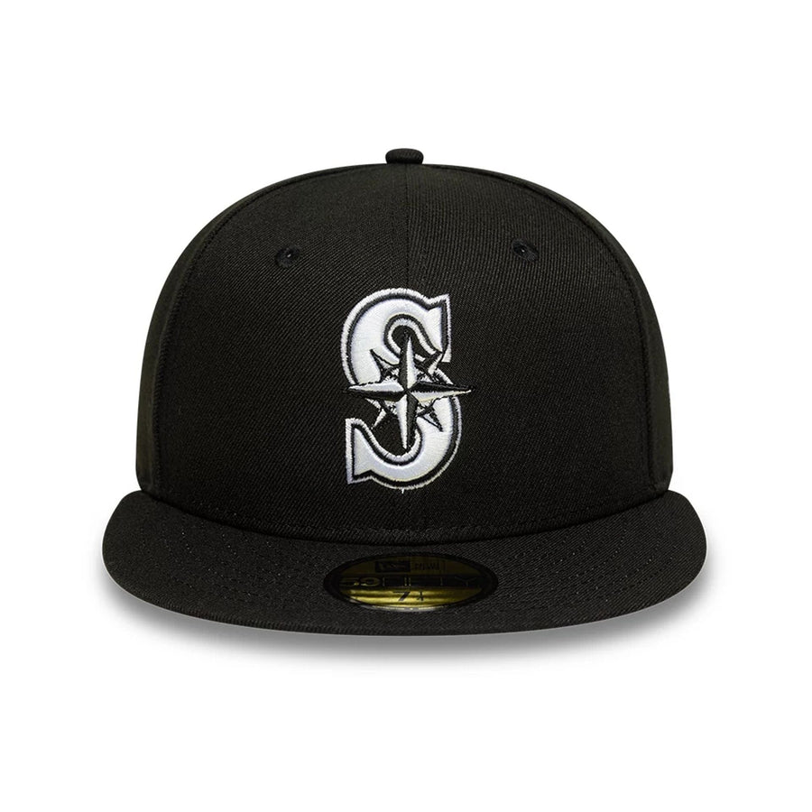 This is a Seattle Mariners MLB Black 59FIFTY Fitted Cap 3