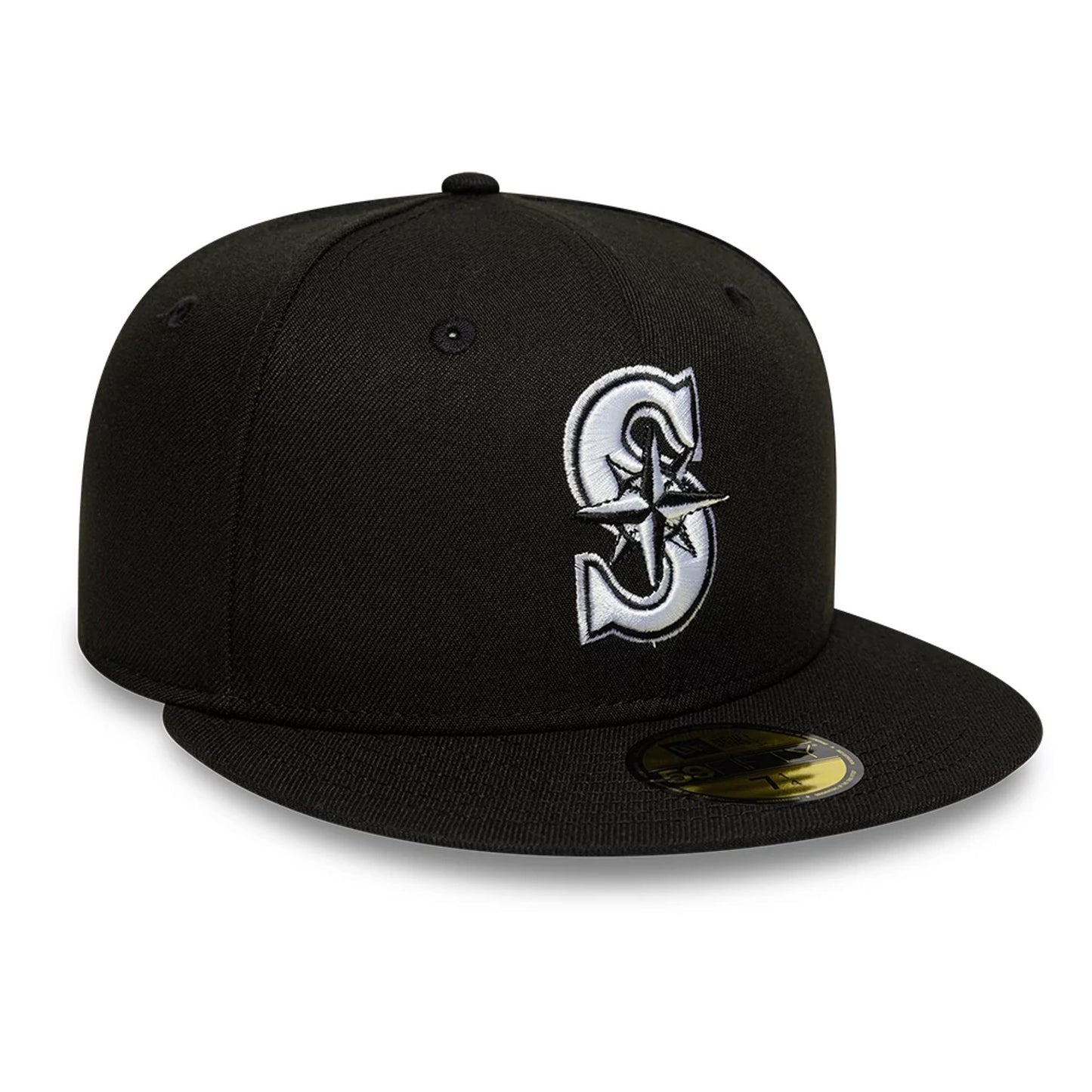 This is a Seattle Mariners MLB Black 59FIFTY Fitted Cap 4