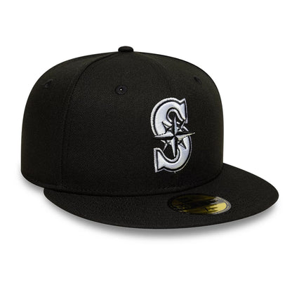 This is a Seattle Mariners MLB Black 59FIFTY Fitted Cap 4