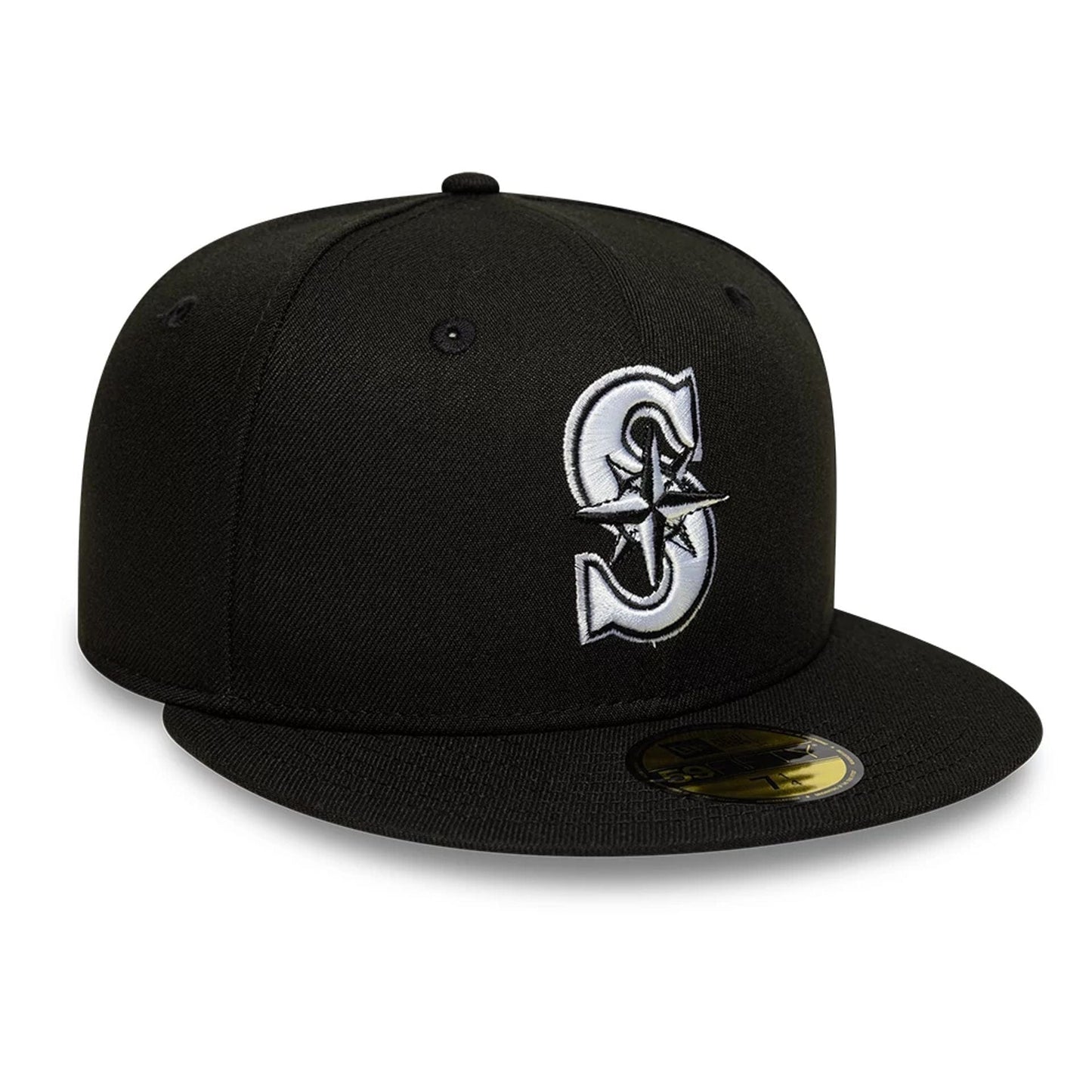 This is a Seattle Mariners MLB Black 59FIFTY Fitted Cap 4