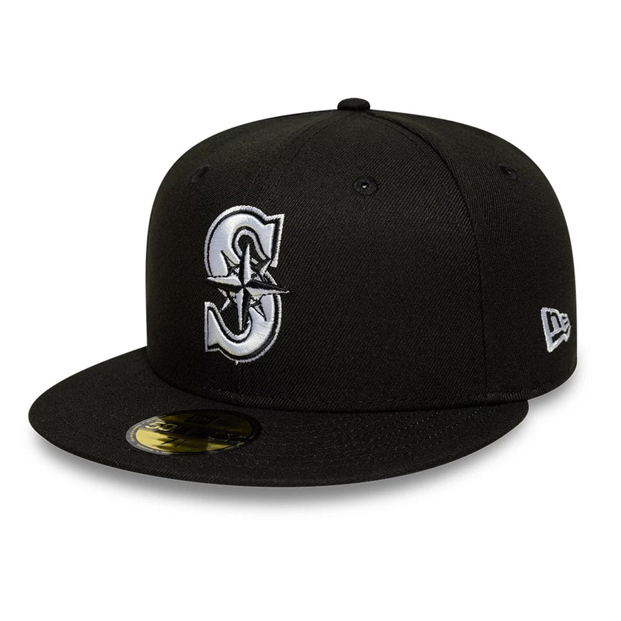 This is a Seattle Mariners MLB Black 59FIFTY Fitted Cap 1