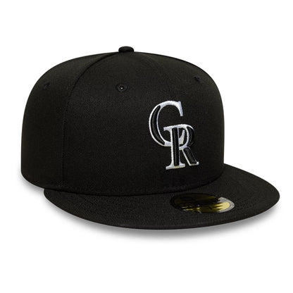 This is a Colorado Rockies MLB Black 59FIFTY Fitted Cap 4