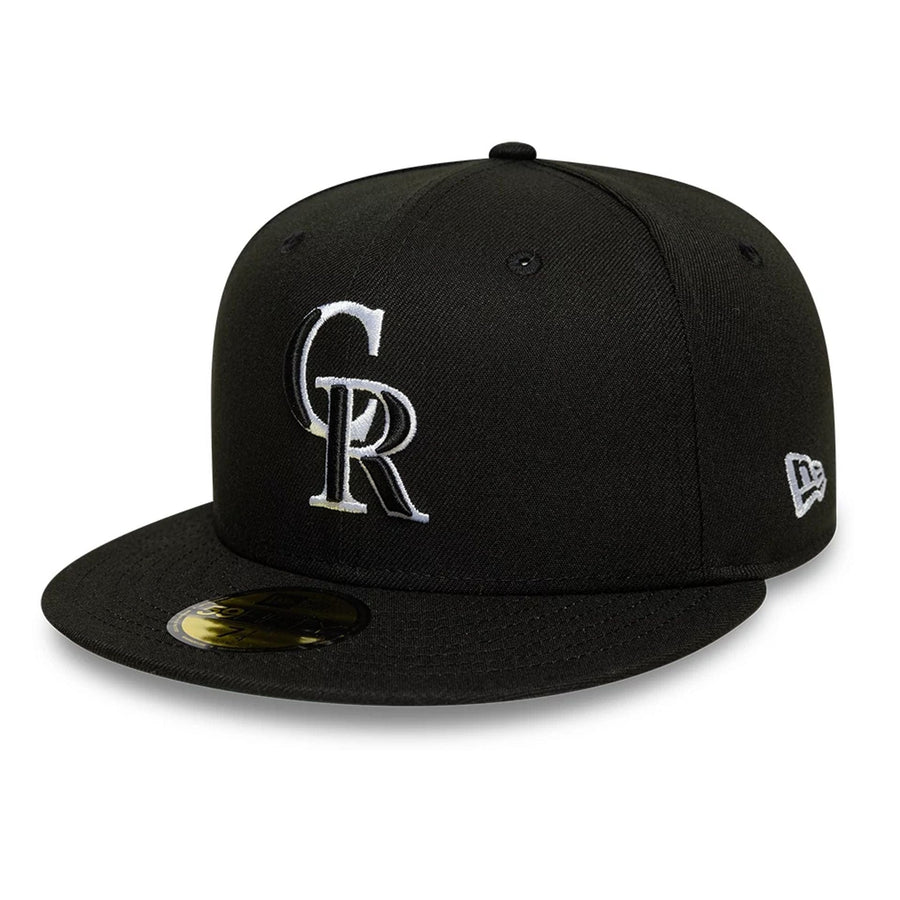 This is a Colorado Rockies MLB Black 59FIFTY Fitted Cap 1