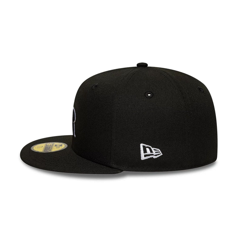 This is a Colorado Rockies MLB Black 59FIFTY Fitted Cap 6