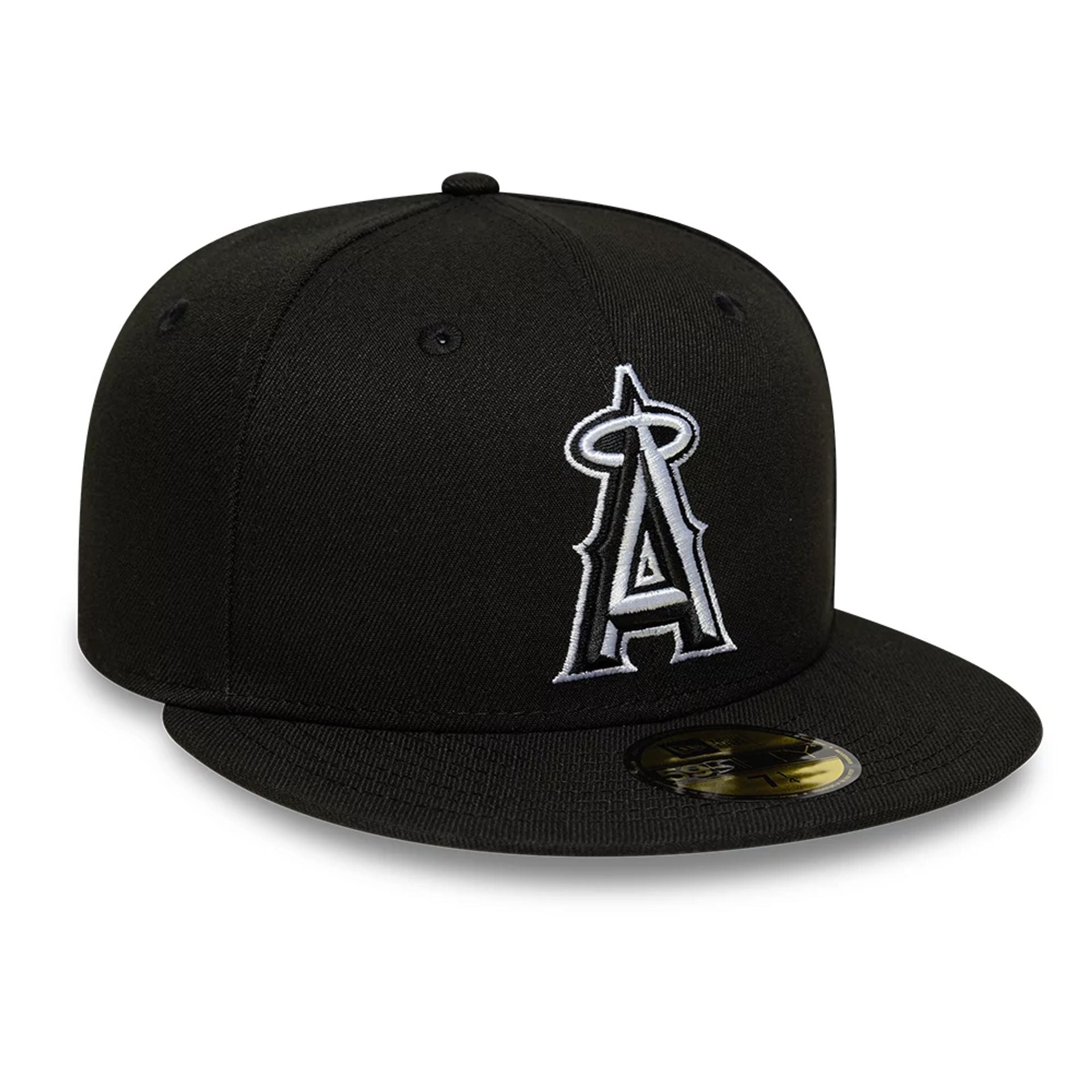 This is a LA Angels MLB Black 59FIFTY Fitted Cap 4
