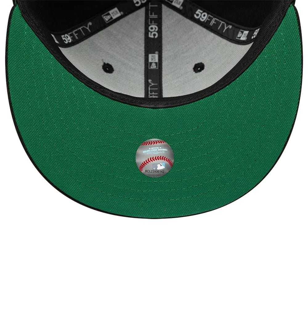 This is a LA Angels MLB Black 59FIFTY Fitted Cap 2