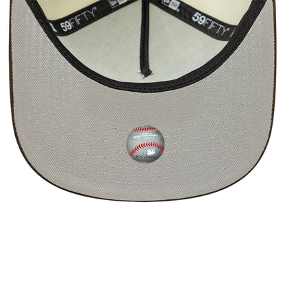 This is a LA Angels MLB Cream 59FIFTY A-Frame Fitted Cap 2