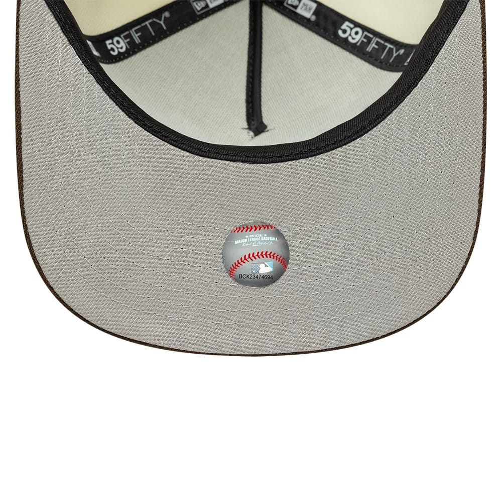 This is a LA Angels MLB Cream 59FIFTY A-Frame Fitted Cap 2