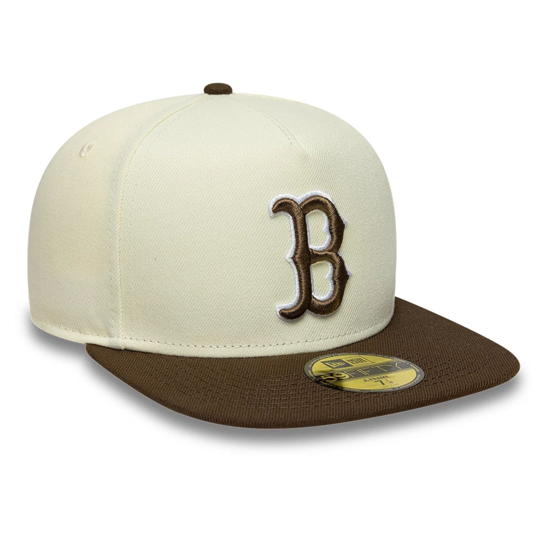 This is a Boston Red Sox MLB Cream 59FIFTY A-Frame Fitted Cap 4