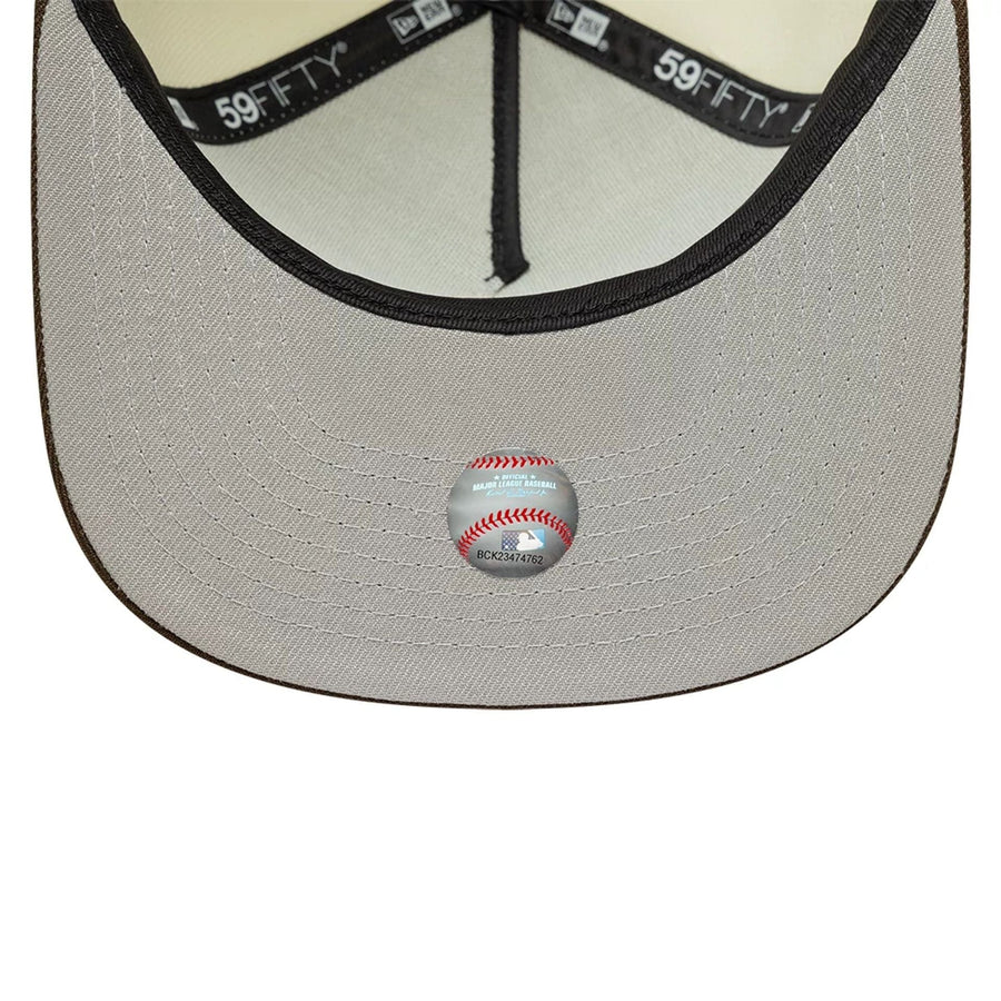This is a Boston Red Sox MLB Cream 59FIFTY A-Frame Fitted Cap 2