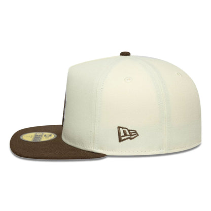 This is a Boston Red Sox MLB Cream 59FIFTY A-Frame Fitted Cap 6