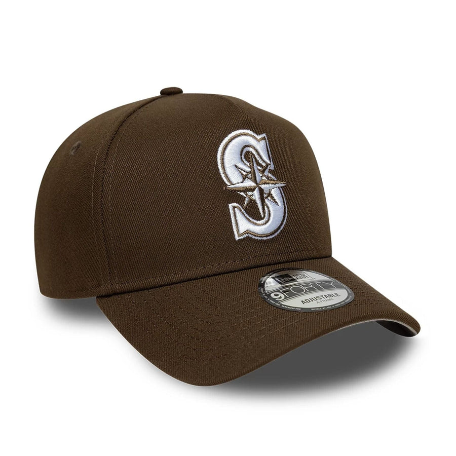 This is a Seattle Mariners MLB Dark Brown 9FORTY A-Frame Adjustable Cap 4