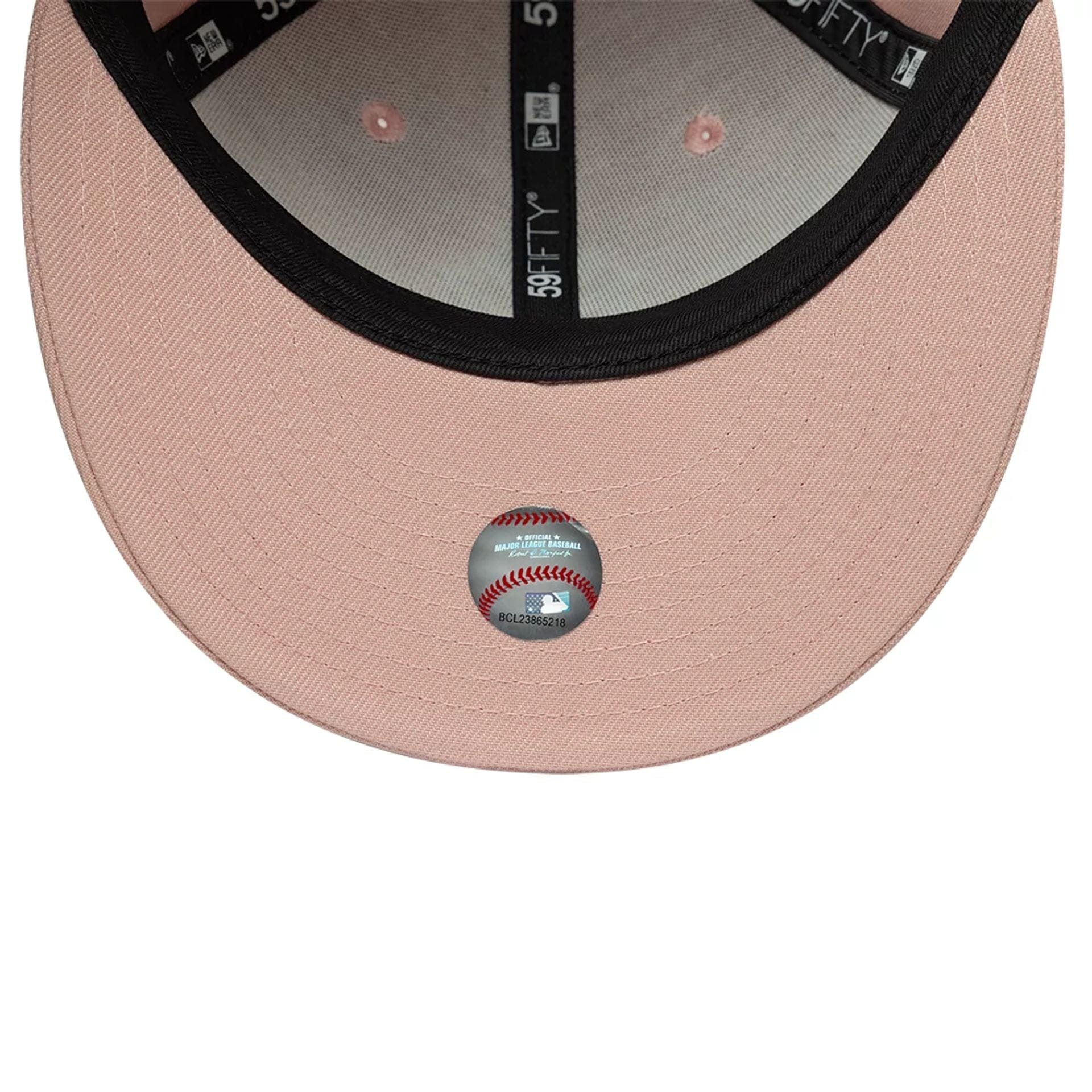 This is a New York Yankees MLB Pastel Pink Low Profile 59FIFTY Fitted Cap 5