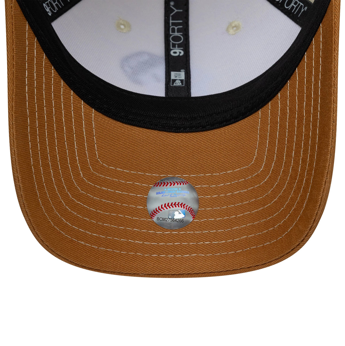Pictured is this MLB New York Yankees 9FORTY cap in cream and brown. 7