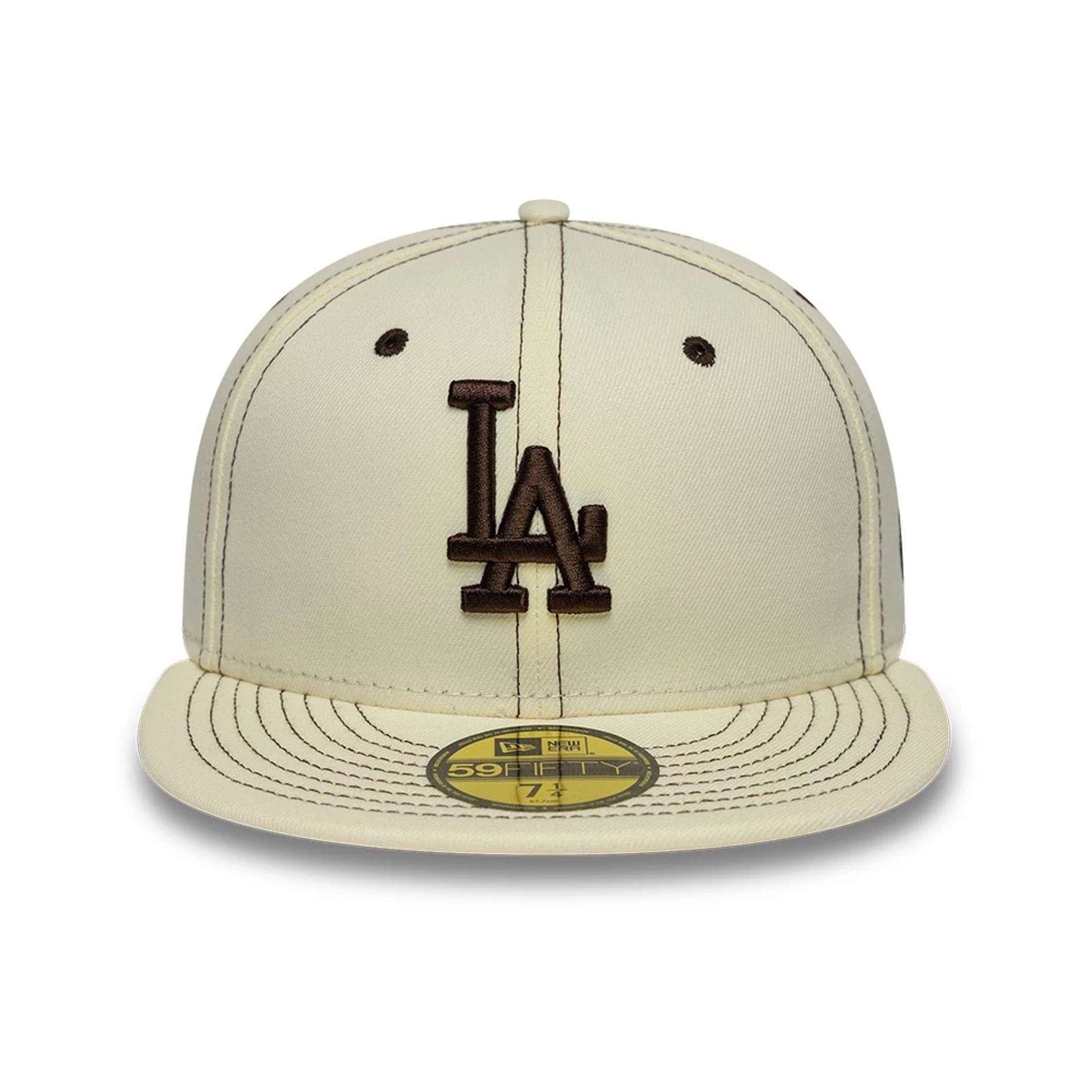 Pictured is this MLB Contrast LA Dodgers 59FIFTY Fitted cap in white. 2