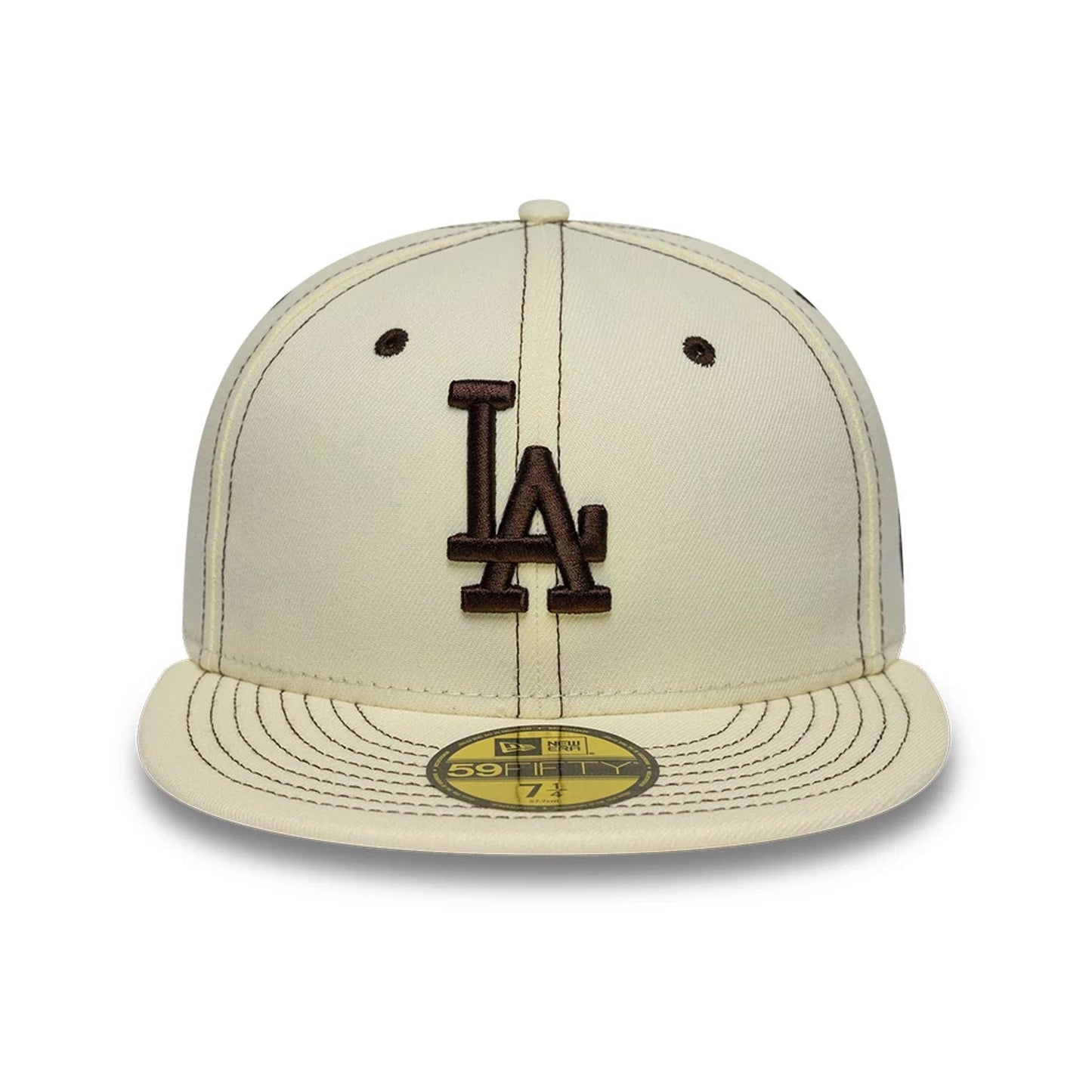 Pictured is this MLB Contrast LA Dodgers 59FIFTY Fitted cap in white. 2