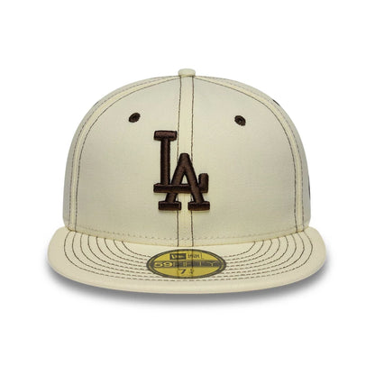 Pictured is this MLB Contrast LA Dodgers 59FIFTY Fitted cap in white. 2